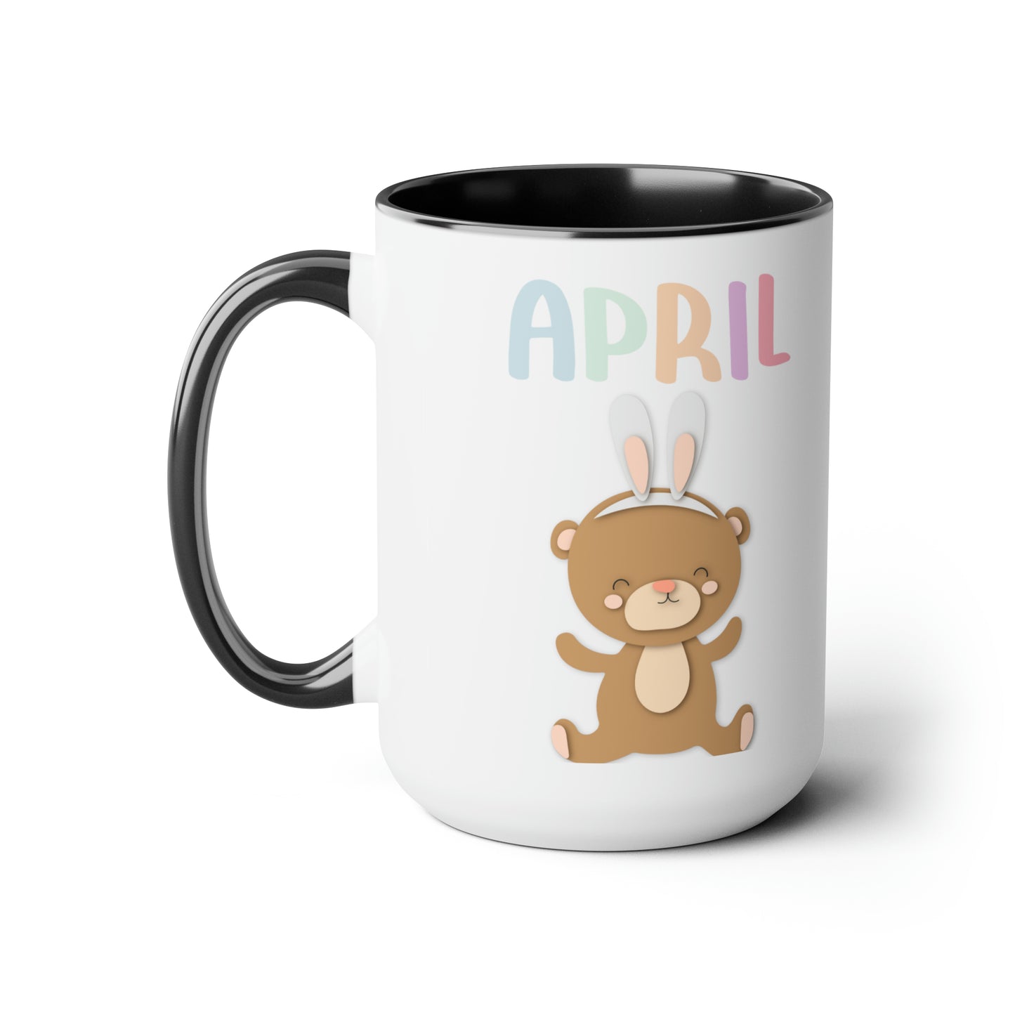 April Two-Tone Coffee Mugs, 15oz