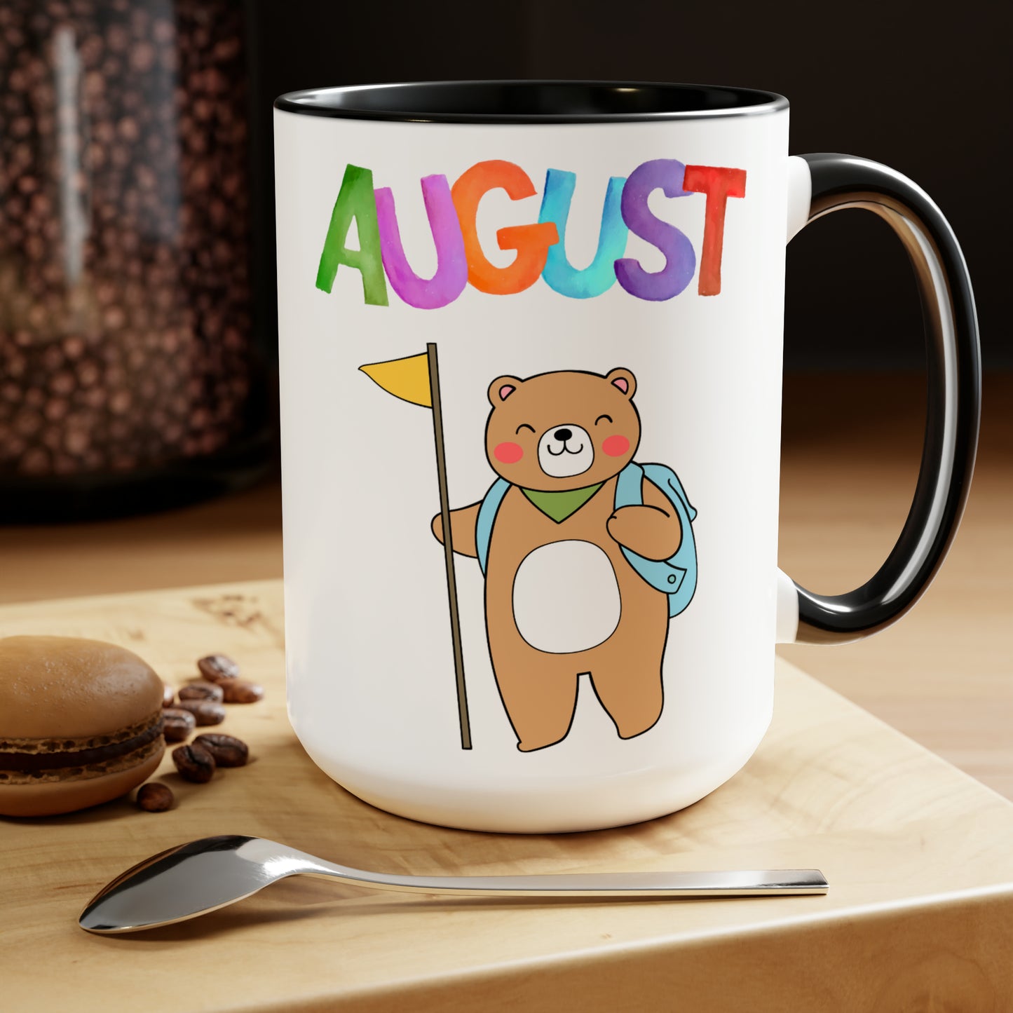 August Two-Tone Coffee Mugs, 15oz