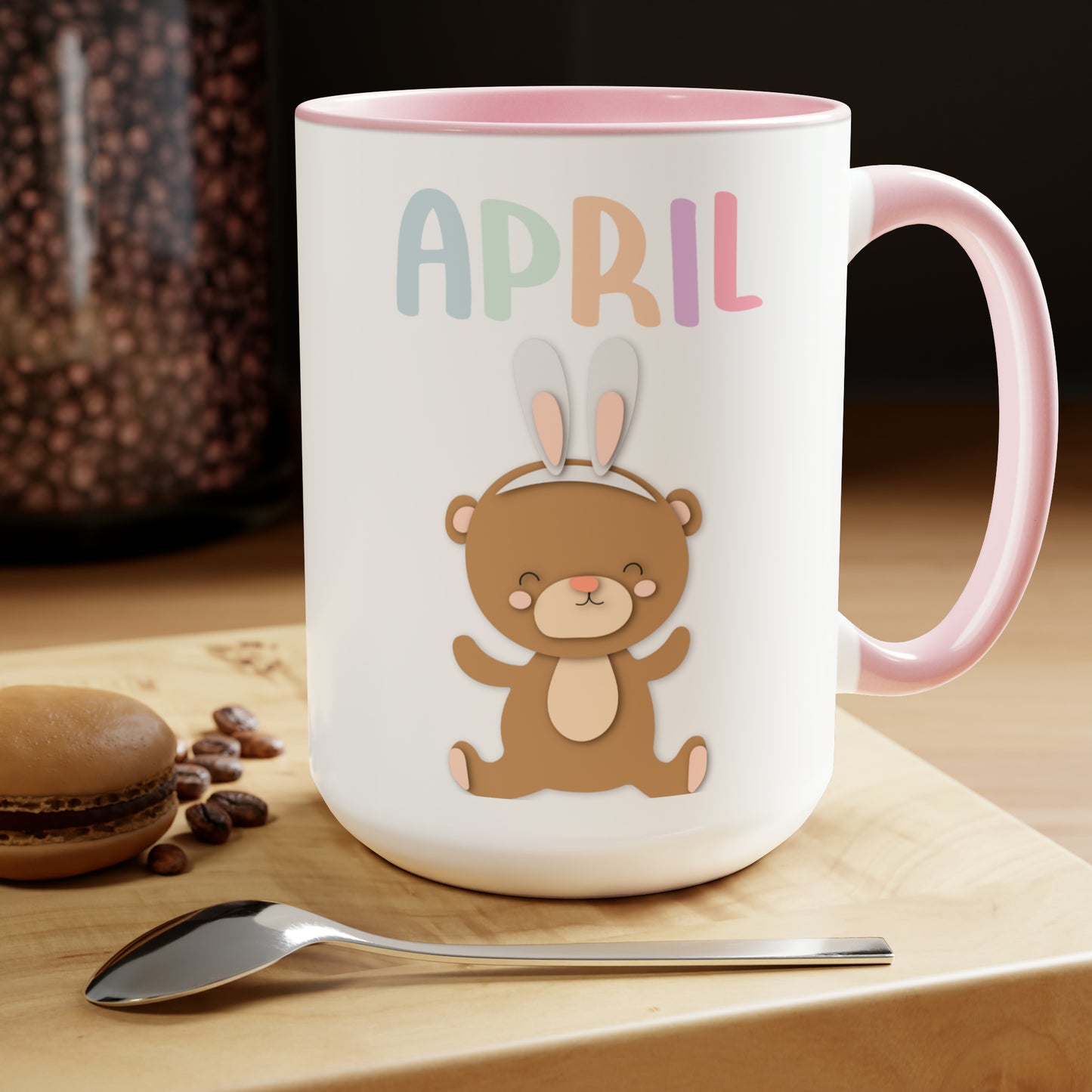 April Two-Tone Coffee Mugs, 15oz