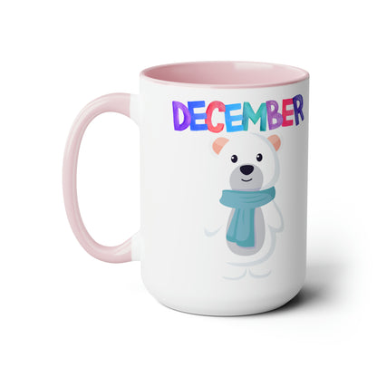 December Two-Tone Coffee Mugs, 15oz