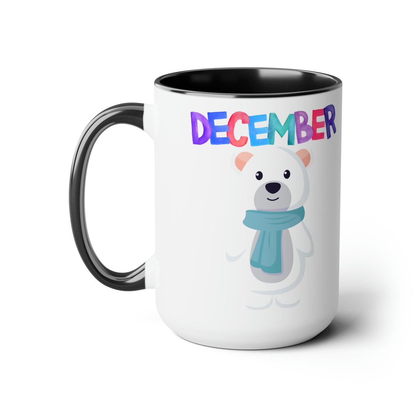 December Two-Tone Coffee Mugs, 15oz