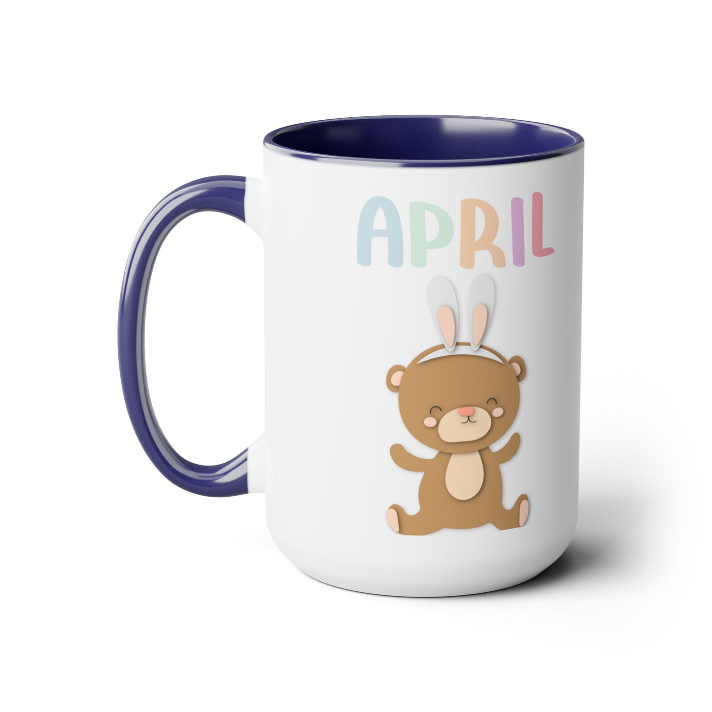 April Two-Tone Coffee Mugs, 15oz