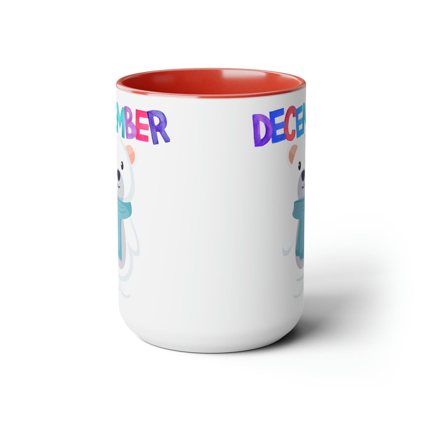 December Two-Tone Coffee Mugs, 15oz