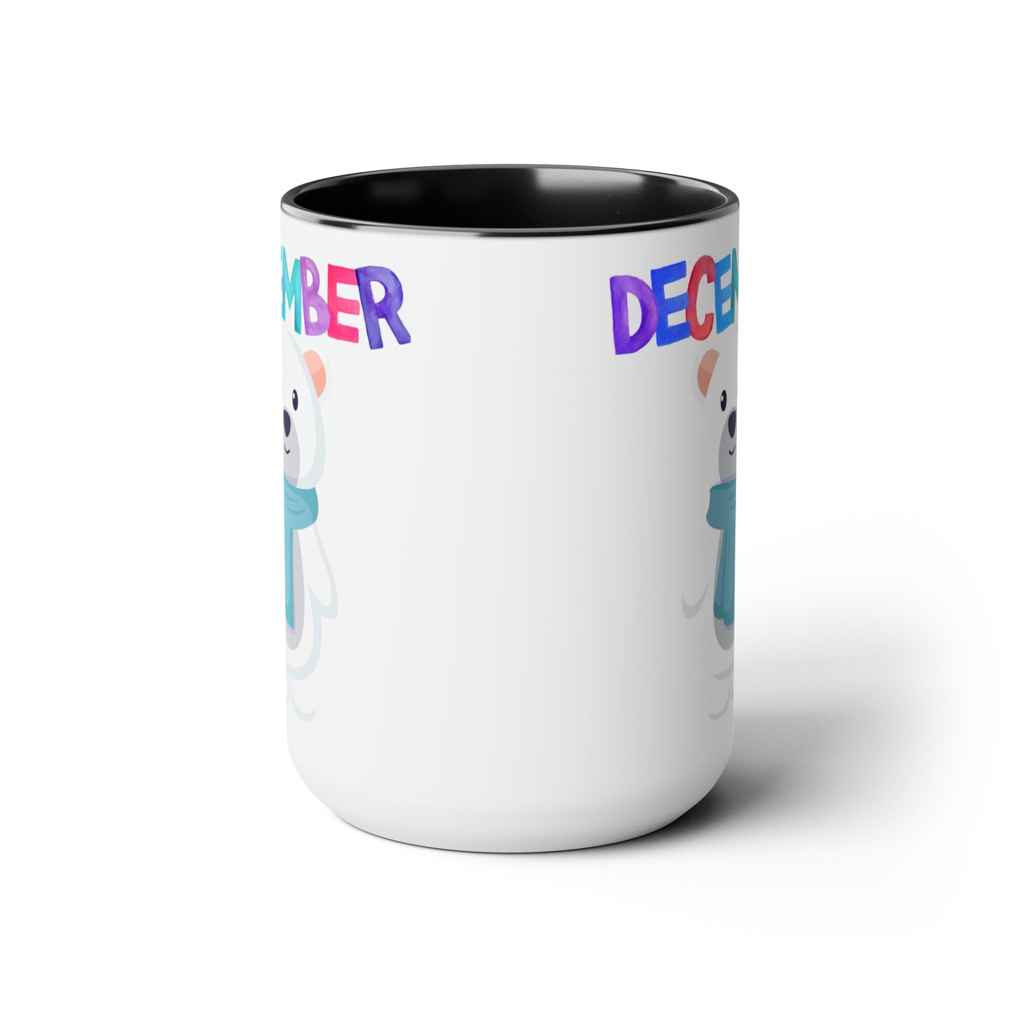 December Two-Tone Coffee Mugs, 15oz