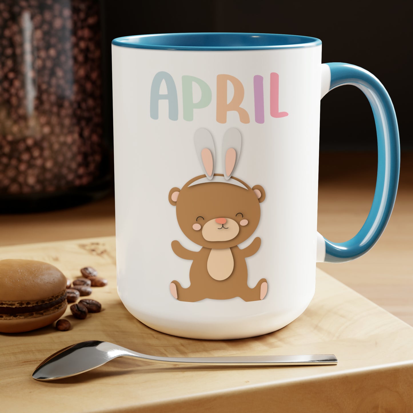 April Two-Tone Coffee Mugs, 15oz