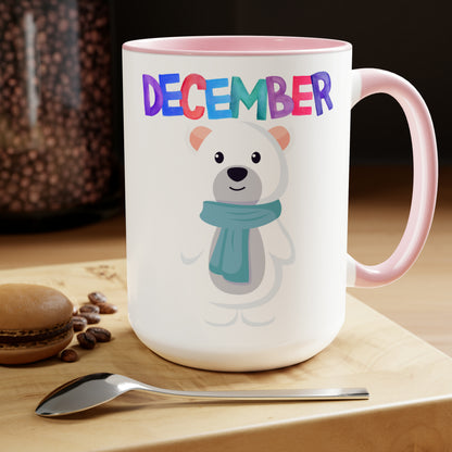 December Two-Tone Coffee Mugs, 15oz