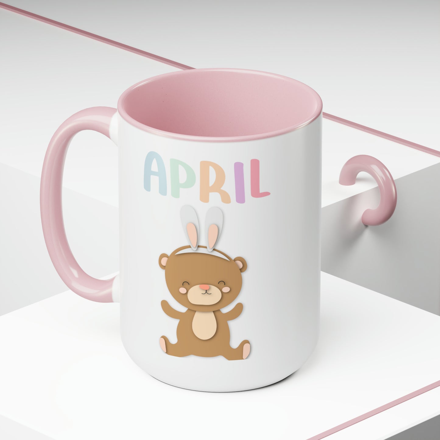 April Two-Tone Coffee Mugs, 15oz