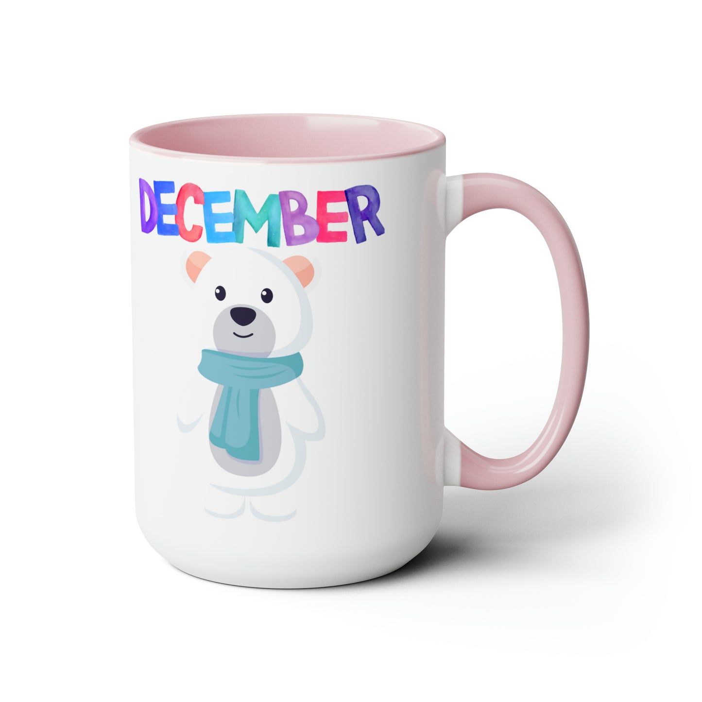 December Two-Tone Coffee Mugs, 15oz